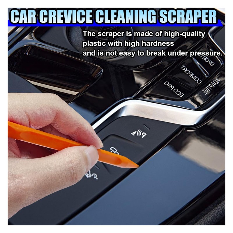 DUSCOKE 3PCS Plastic Scraper Tool - Multi-Purpose Non-Scratch Scrapers Cleaning