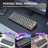 Snpurdiri 60% Wired Gaming Keyboard, RGB Backlit Ultra-Compact 61 Keys