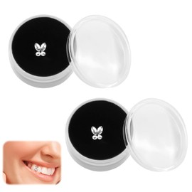 ORUZA Tooth Crystal, 8 Pieces Tartar Tooth Decorations, Teeth Gemstone Beauty Dental Diamond, Tooth Crystal Ornaments Crystal Decor for DIY Nail and Teeth Decoration