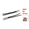 uxcell 10 Pcs Bimetal Temperature Control Switch Thermostat 100C N.C