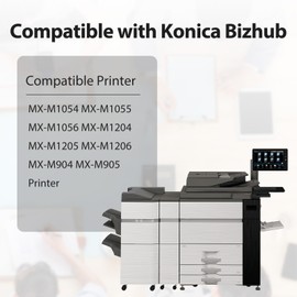 Verveoy MX-900NT MX900NT Black High Yield Toner Cartridges 120K Yield Compatible for Sharp MX-M1054 MX-M1055 MX-M1056 MX-M1204 MX-M1205 MX-M1206 MX-M904 MX-M905 Printer (1-Pack, Black)