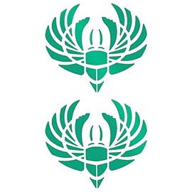 Imagnt Studio Set of 2 Boat Hull Vinyl Decals Beetle only for Scarab Boat, Restoration Stickers kit (Teal, 24 inches)