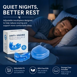 Adjustable Snoring Mouth Guard for Sleep Support – EVA Full-Mouth Night Guard for Men & Women
