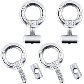 Set of 4 Stoppers for Piping Rail 8-10 mm Piping Stopper with Carabiner Stainless Steel Piping Stopper, Piping Rail Accessories for Caravan, Motorhome, Campervan, Boat, Piping Rail Accessories (4