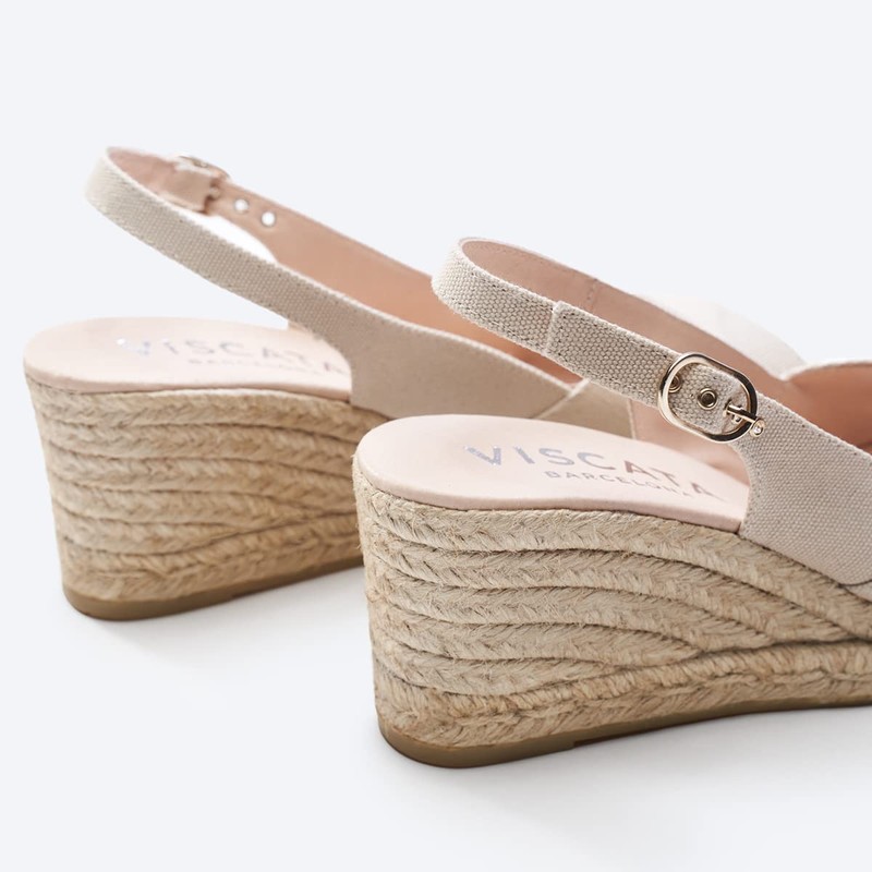 VISCATA Llansa Espadrille Wedges Open Toe Ankle Strap Buckle