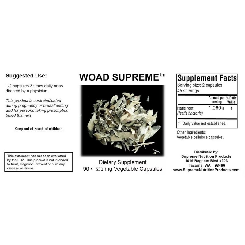 Woad Supreme (Supreme Nutrition) Anti-inflammatory, Antimicrobial, Helps Immune