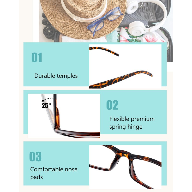 Umigy 24 Pack Reading Glasses Bulk Traditional Readers with Spring