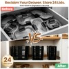 3Pcs Stackable Lids Organizer Compatible with Rubbermaid Brilliance Lids for