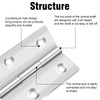 Yeepeo 4 Pcs Door Hinges 68mm × 38mm, Stainless Steel
