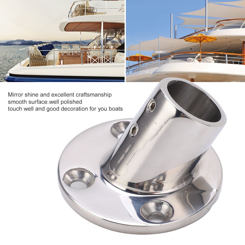 Boat Handrail Round Base Fitting 316 Stainless Steel Marine Hardware