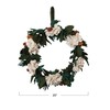 Creative Co-Op Round Handmade Wool Felt Wreath with Appliqued Leaves