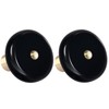 Nupuyai 2pcs Obsidian Crystal Drawer Knobs with Screws, Round Healing