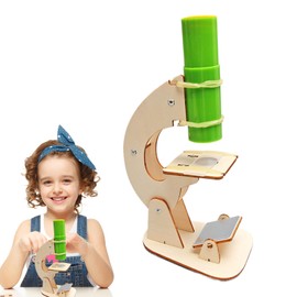 Kids Microscope, Magnifying Learning Microscope with Multiple Magnification, Early Leaning Brain Teaser Puzzle for Home Kindergarten School