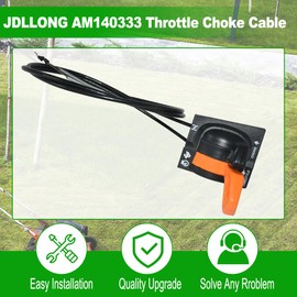 JDLLONG AM140333 Throttle Choke Cable for John Deere X300 X304 X305R X310 X320 X324 X340 X360 X500 X530 X534 Throttle Lever