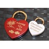 Family Lock Love Lock Heart Large + Small in Red,