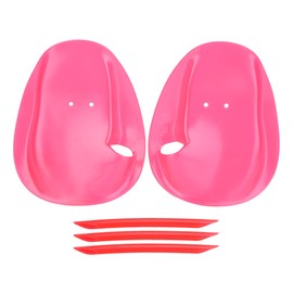 1 Pair Swimming Diving Hand Training Paddles Webbed Fin Scuba Equipment (red M)