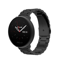 ToVioc Bracelet Compatible with Polar Ignite 3 Titanium/Polar Ignite 2 / Polar Ignite 1, 20 mm Men & Women Stainless Steel Replacement Strap for Polar Pacer/Polar Unite - Black