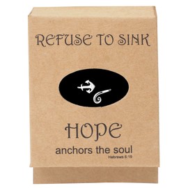 Quan Jewelry Anchor Ring, Rings for Women, Hope Anchor of My Soul Quote, Inspirational Quote Card