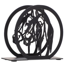 DOITOOL Stylish Iron Napkin Holder Decorative Horse Shape Paper Towel Rack Kitchen Napkin Stand
