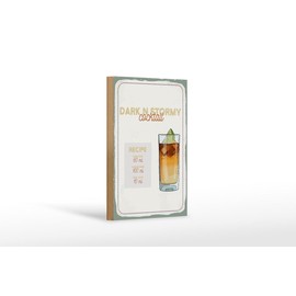 Ontrada Wooden Sign 12 x 18 cm Dark n Stormy Cocktail Recipe Wooden Sign