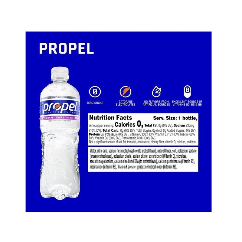 Propel Grape Zero Calorie Sports Drinking Water with Electrolytes &