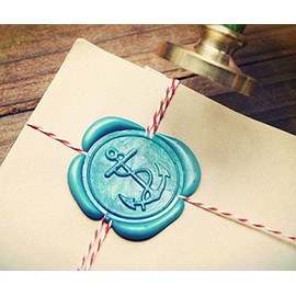 Vintage Fancy Anchors Custom Picture Logo Wedding Invitation Wax Seal Sealing Stamp Rosewood Handle Set Kit
