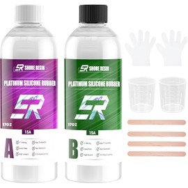 34oz Platinum Cure Liquid Silicone Rubber 15A – High Precision Silicone for Mold Making, Food-Contact Safe for Chocolate & Candy, Flexible Pouring Silicone for Crafts, Casting & Encapsulation