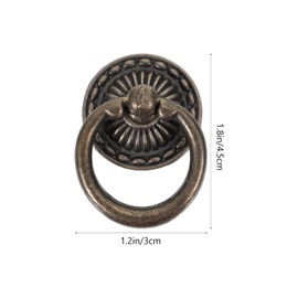 Homoyoyo 12pcs Handle Drawer Knobs Kitchen Cabinets Black Dresser Replacement Closet Cabinet Drop Pulls Retro Cabinet Knob Vintage Cabinet Knob Cupboard Dressing Table Wardrobe, 4.50X3.00X1.50CM