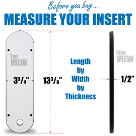 Phenolic Zero Clearance Insert for Delta Uni-Saw Contractor | Large Grizzly and Other Table Saws with a 13-3/8” x 3-3/4” x 1/2” Throat Plate Opening
