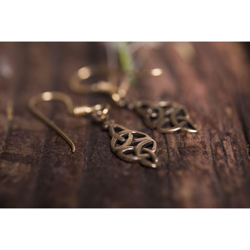 WINDALF Celtic Bronze Earrings Nadina 3.3 cm Life Spirals Celtic