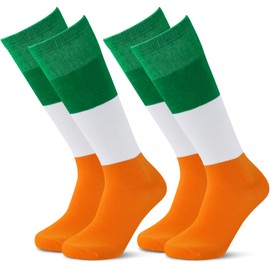 2 Pairs St. Patrick’s Knee High Socks for Women Men, St Patrick’s Day Accessories Novelty Irish Flag Long Tube Socks, Funny Irish Green Costume Socks for St. Patrick’s Day Gifts Party Favors