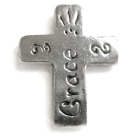 Basic Spirit Cross/Grace Pocket Token (Coin) Handcrafted Pewter Home Lead-Free CN-25