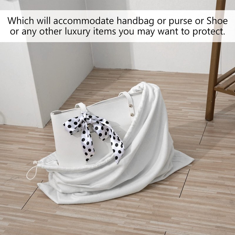 HAMBOLY 100% Cotton Bags 5 Pack Dust Cover Storage Pouch