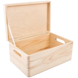 Creative Deco Large Wooden Box, 30 x 20 x 14 cm