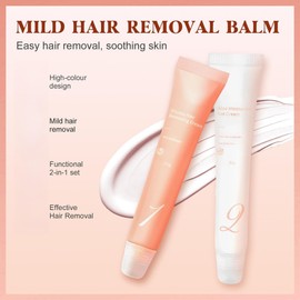 2 Piece Facial Hair Removal Cream Hair Removal Kit - - Women's Facial Lip Epilator - Moisturising Painless Hair Removal Cream - Women's Lip Epilator