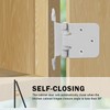 1/2" Overlay Cabinet Door Hinges White, 6 Pack (3 Pairs)
