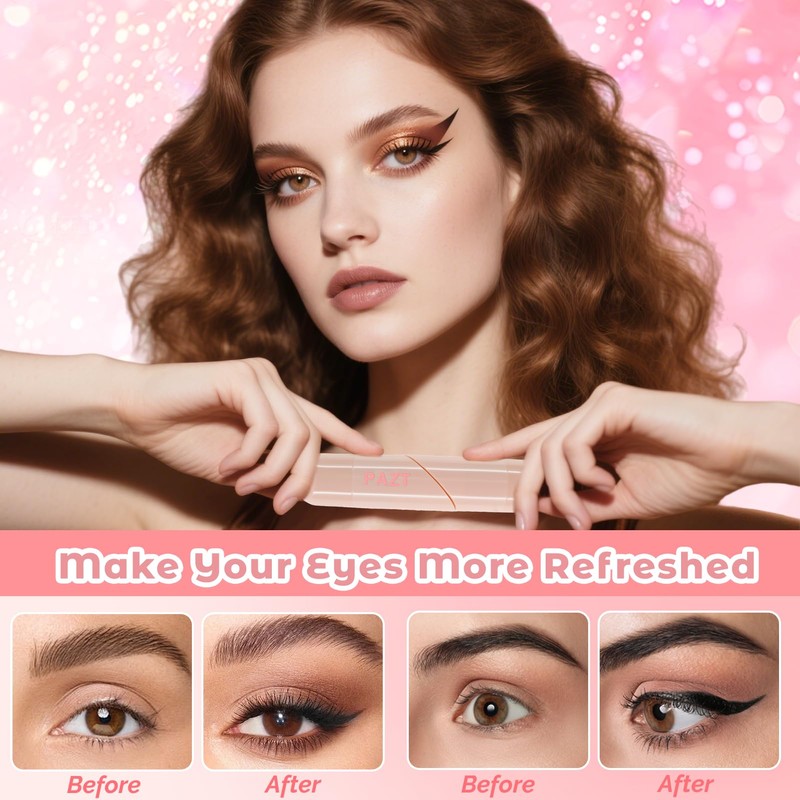 Pack of 2 Double Head Eyeliner Stamps, Wing Tip Pen,