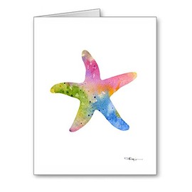 DJ Rogers Fine Art Starfish - Set of 10 Note Cards With Envelopes