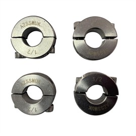 AZSSMUK Bore 1/2'' Double Split Shaft Collar Stainless Steel Lock Collar Clamp Set Screw 4PCS (1/2'', 4)