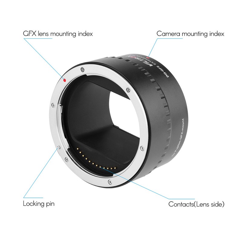 Viltrox DG-GFX 45mm Automatic Electronic Macro Extension Tube Adapter Ring