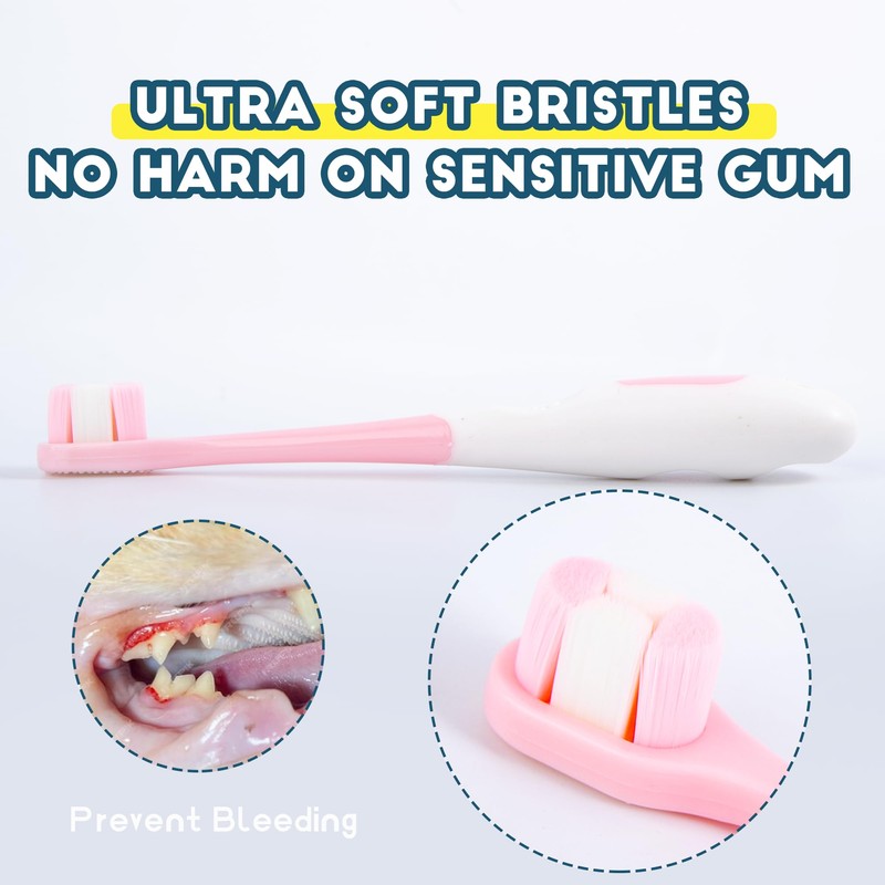MoonyMars Small Dog Toothbrush, Puppy & Cat Tooth Brushing Kit,