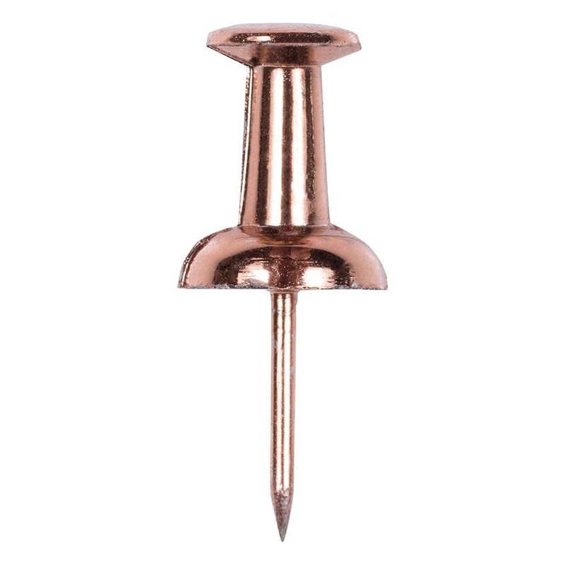 JAM PAPER Colorful Push Pins - Rose Gold Pushpins -