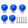 Set of 5 Blue Bubbles Knobs, Round Handles Pulls for