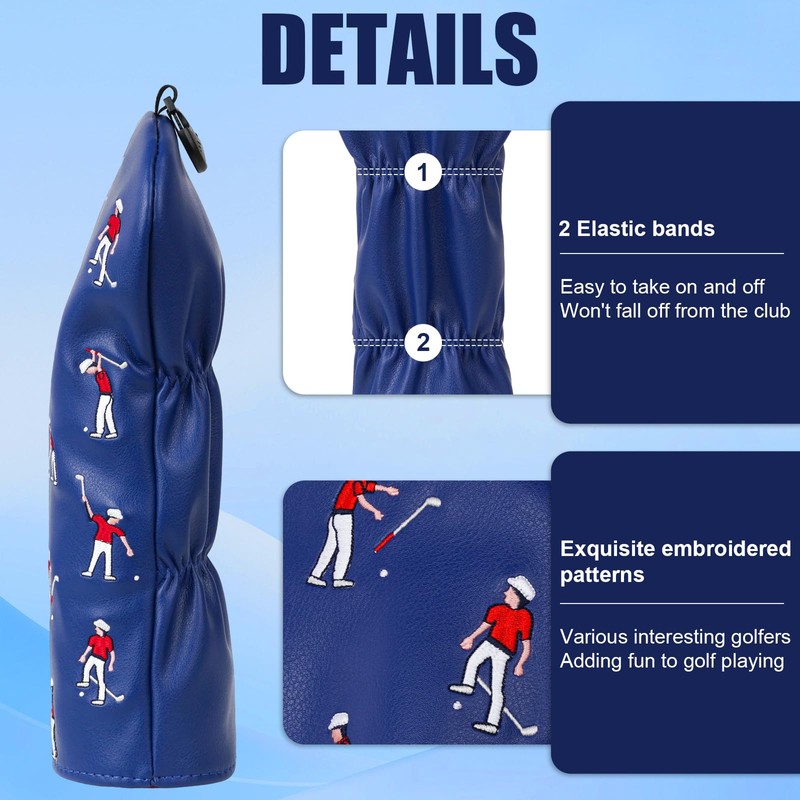 Golf Club Head covers Fairway Wood FW with Interchangeable Number