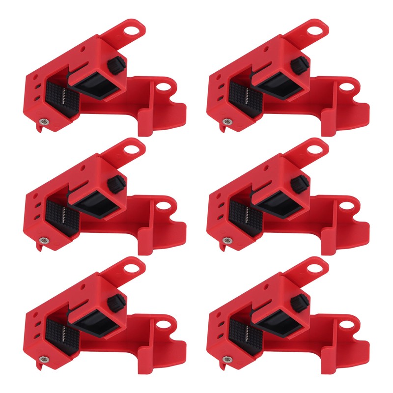 6Pcs Circuit Breaker Lockout Bundle Grip Style Standard Lock Tag