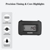 NInE-ROnG AC/DC Hour Meter, Digital Engine Hourmeter Gauge 5-35V, Non-Resettable