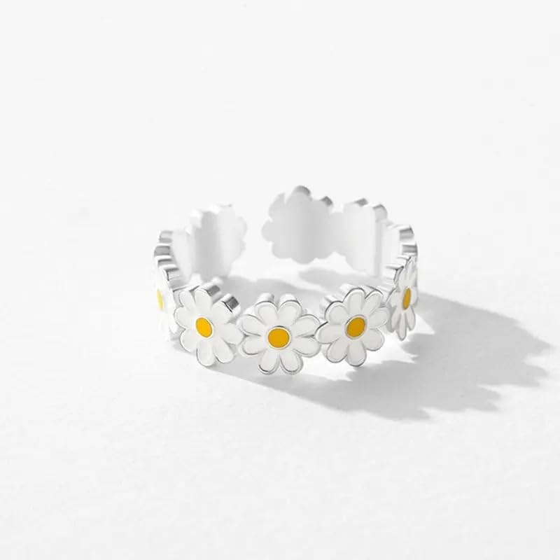 WALLFLOWER Daisy Ring 925 Silver Daisy Waterproof Genuine Sterling Silver