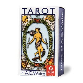 Tarot Cards, 78 Cards, Rider Version, Tarot Divination Telling, Rider Mini, Arthur Edward Edition, Blue Edition, Tarot of A.E Waite Mini, Japanese Instruction Manual Included (English Language Not Guaranteed)