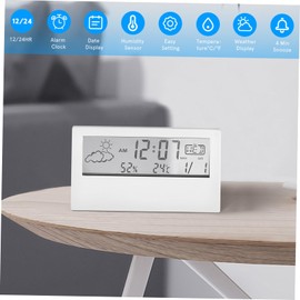 OHPHCALL Digital Alarm Clock with Modern Design Compact and Multi Functionality for Bedrooms and Offices Silent Operation and Temperature Display for Desk Decor and Nightstand Use