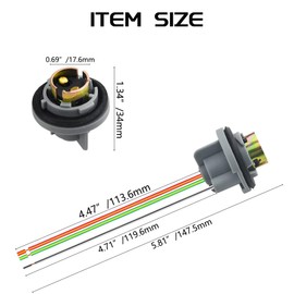 WMYCONGCONG 4 PCS 1157 BAY15D Turn Signal Light Bulb Socket Wire Harness Connector